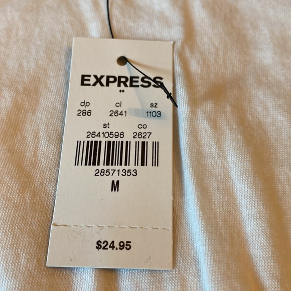 Express Ladies Side Tie White Tank Top NWT $24.95 - Picture 3 of 3